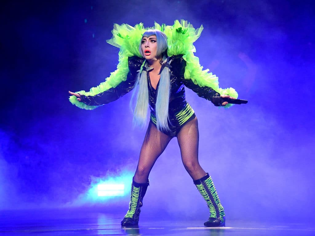 MIAMI, FLORIDA - FEBRUARY 01: Lady Gaga performs onstage during AT&T TV Super Saturday Night at Meridian at Island Gardens on February 01, 2020 in Miami, Florida. (Photo by Kevin Mazur/Getty Images for AT&T)