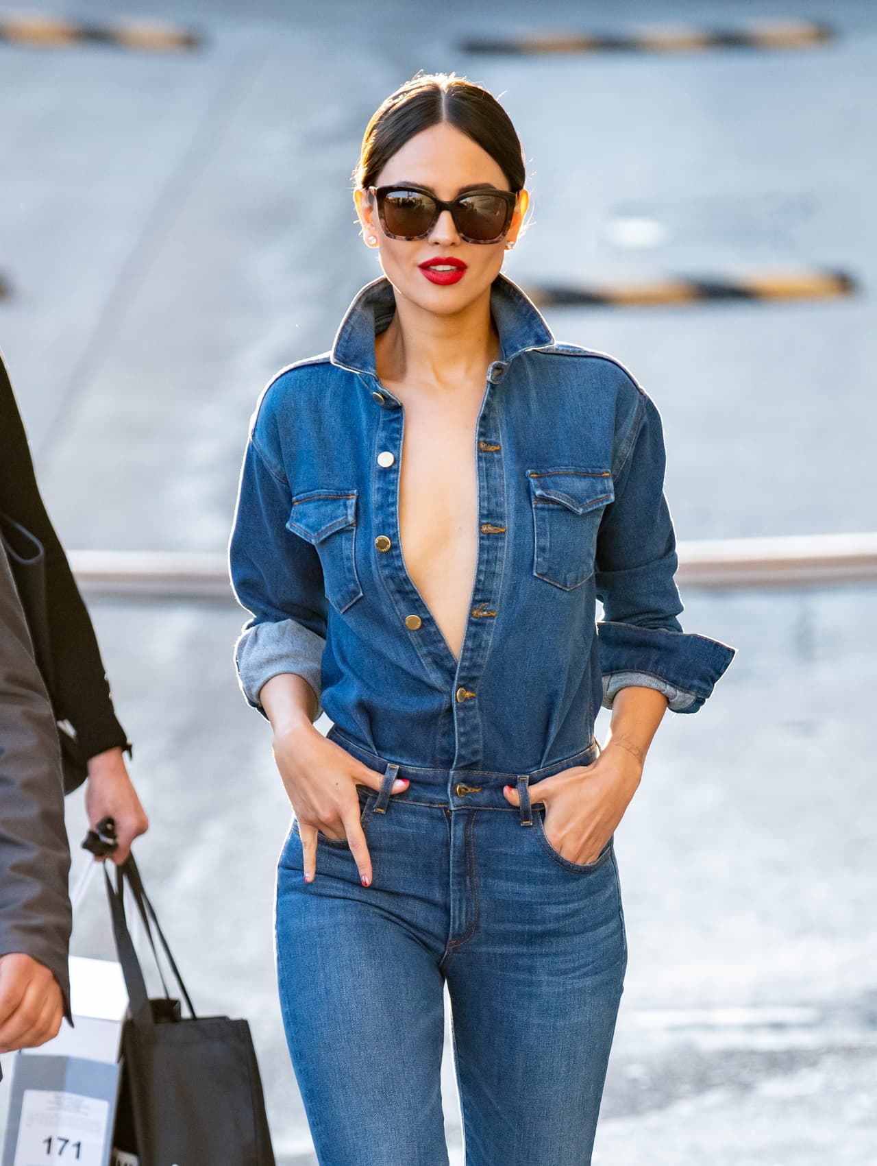 LOS ANGELES, CA - MARCH 11: Eiza Gonzalez is seen at 'Jimmy Kimmel Live' on March 11, 2020 in Los Angeles, California. (Photo by RB/Bauer-Griffin/GC Images)