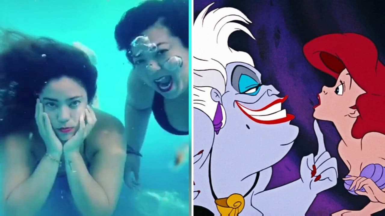 ‘¡Pobre alma en desgracia!’: Hermanas recrean escenas de La Sirenita en Tik Tok