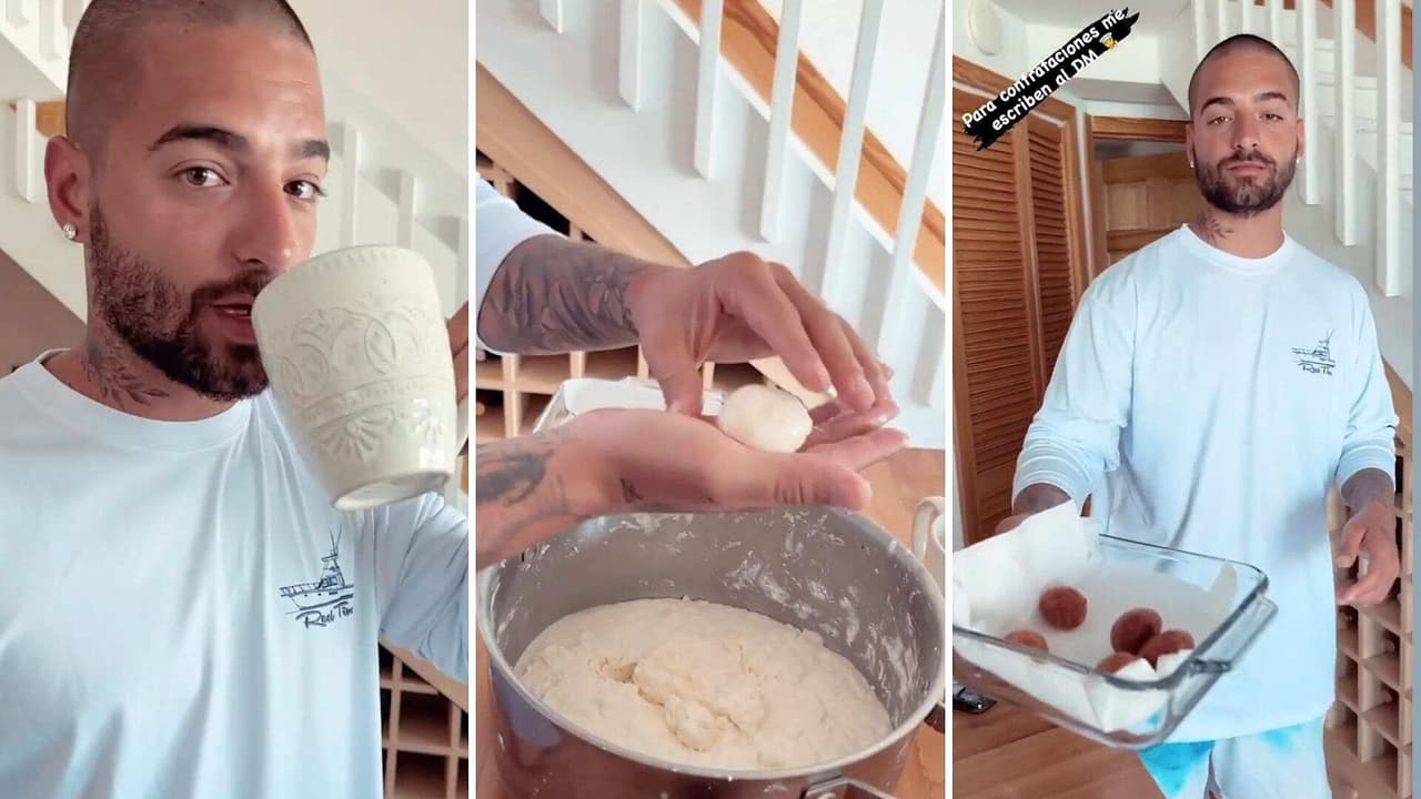 Maluma le entra a la cocina y comparte sus tips para hacer unos ricos buñuelos