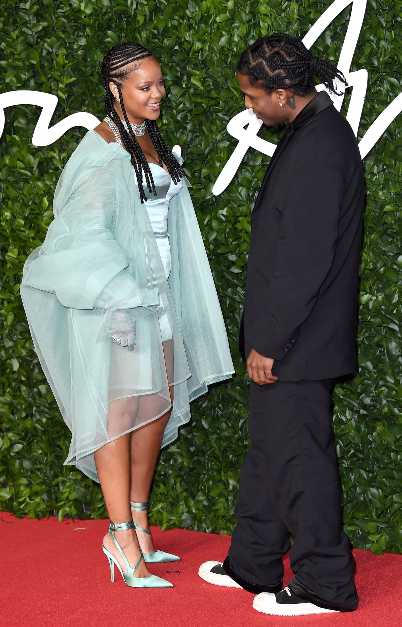 LONDON, ENGLAND - DECEMBER 02: Rihanna and ASAP Rocky attend The Fashion Awards 2019 at the Royal Albert Hall on December 02, 2019 in London, England. (Photo by Karwai Tang/WireImage)