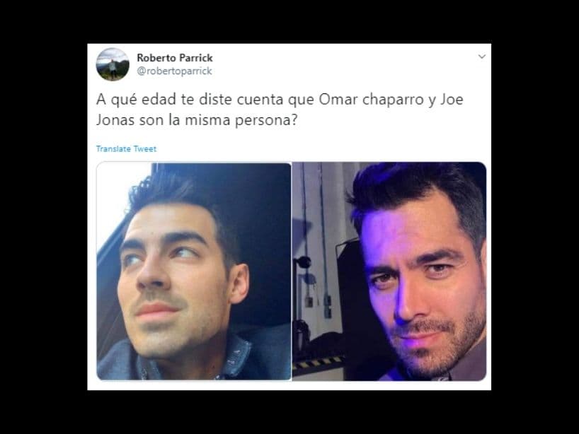 Omar Chaparro se volvió tendencia en Twitter por su parecido con Joe Jonas.