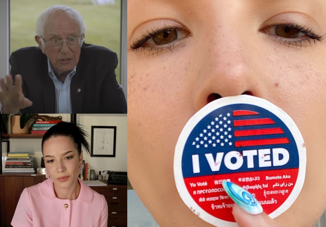Halsey siempre ha mostrado su apoyo por luchas sociales e incluso se le ha visto en distintas marchas. La cantante ha estado subiendo una serie de videos en conversaciones con el excandidato Bernie Sanders. Halsey apoya abiertamente a Joe Biden y al partido demócrata, así que usa sus redes para promover su campaña.