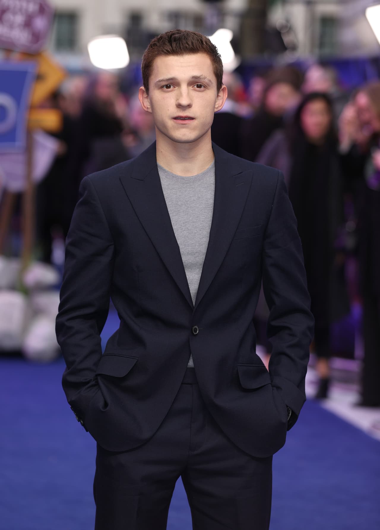 LONDON, ENGLAND - FEBRUARY 23: Tom Holland attends the "Onward" UK Premiere at The Curzon Mayfair on February 23, 2020 in London, England. (Photo by Mike Marsland/WireImage)
