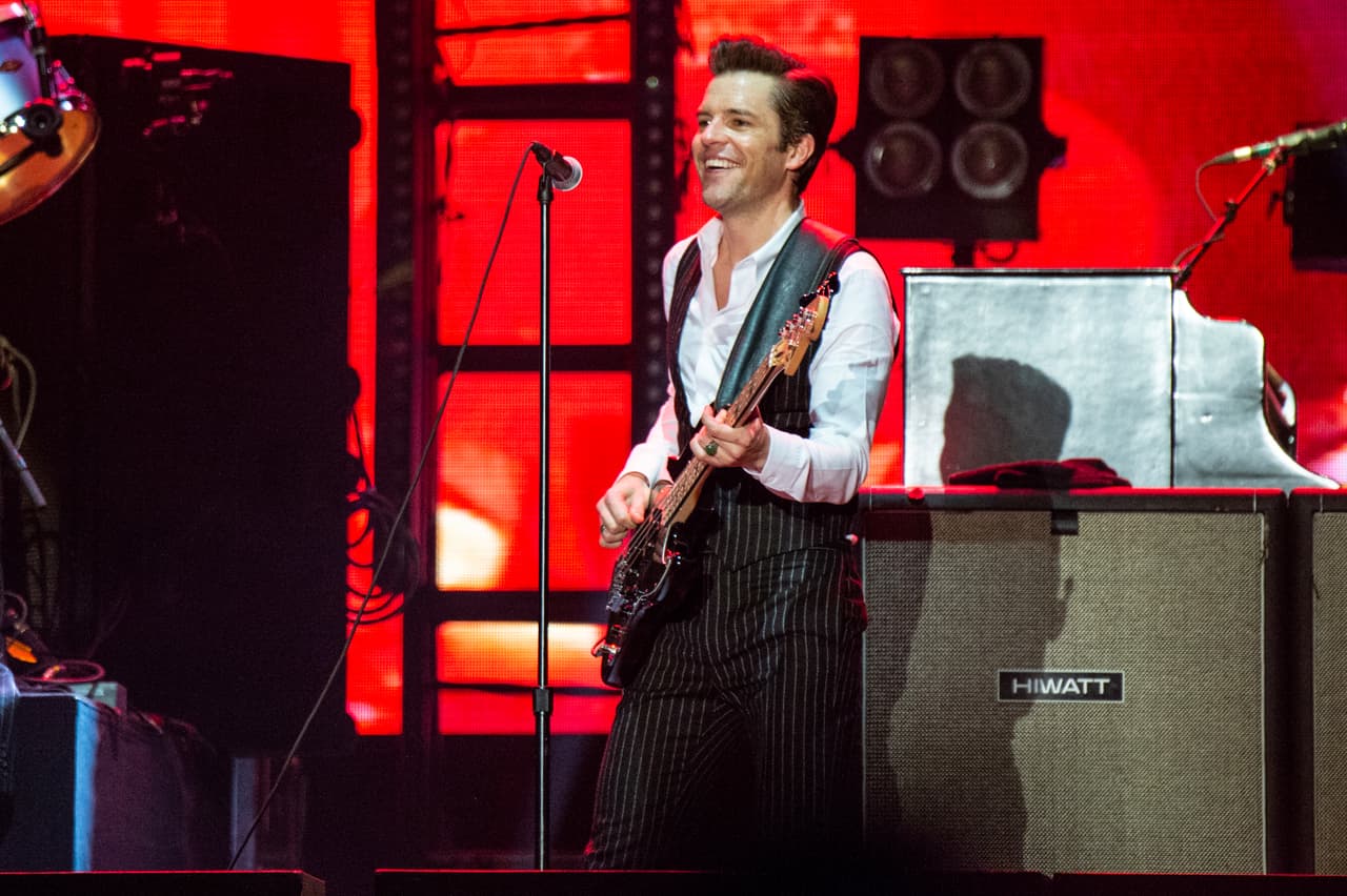 Brandon Flowers of The Killers performs at the Bottle Rock Napa Valley Music Festival at Napa Valley Expo on May 26, 2018, in Napa, Calif. (Photo by Amy Harris/Invision/AP)