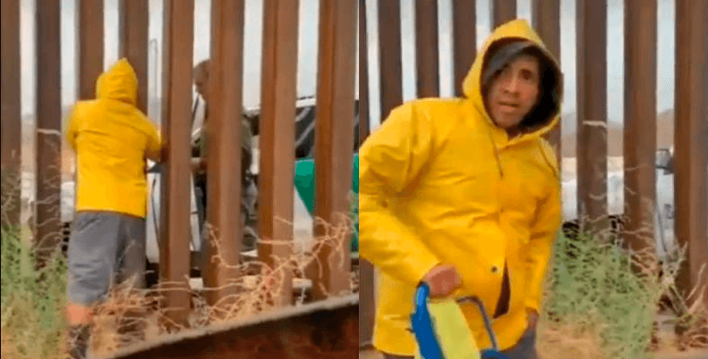 Ni este policía fronterizo se pudo resistir a comerse un delicioso tamal