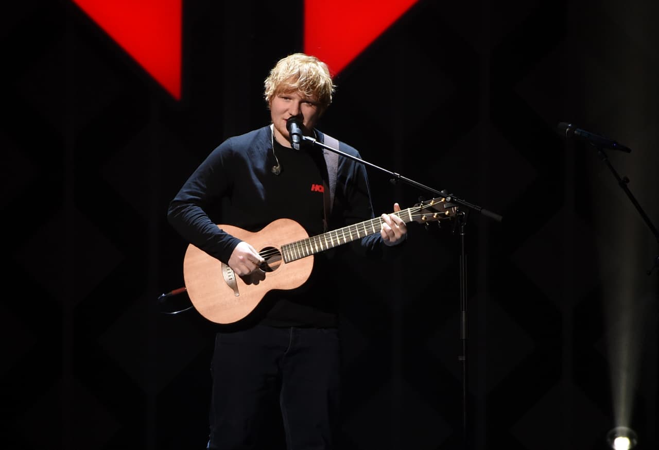Singer-songwriter Ed Sheeran performs at Z100's iHeartRadio Jingle Ball at Madison Square Garden on Friday, Dec. 8, 2017, in New York. (Photo by Evan Agostini/Invision/AP)