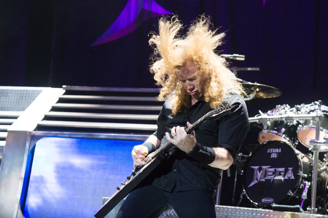Dave Mustaine of Megadeth performs at Ozzfest 2016 at San Manuel Amphitheater on September 24, 2016 in San Bernardino, Calif. (Amy Harris/Invision/AP)