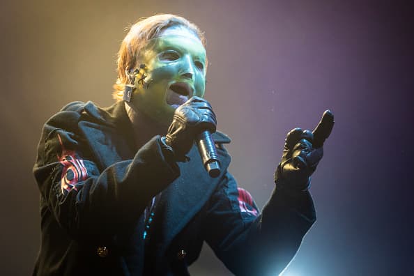 STOCKHOLM, SWEDEN - FEBRUARY 21: Corey Taylor of Slipknot performs in concert at the Ericsson Globe Arena on February 21, 2020 in Stockholm, Sweden. (Photo by Michael Campanella/Redferns)