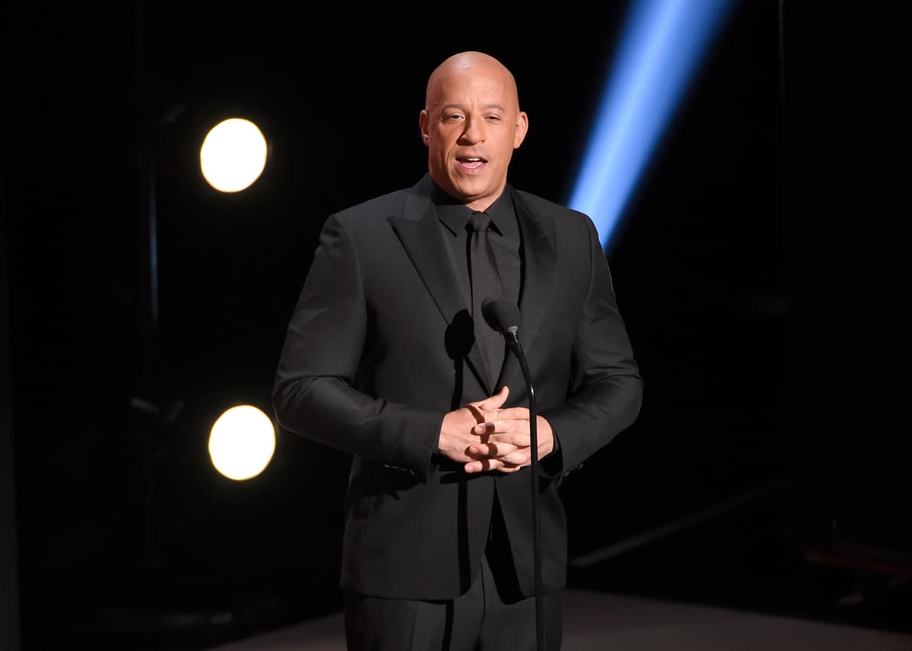 Vin Diesel presents the award for outstanding motion picture at the 50th annual NAACP Image Awards on Saturday, March 30, 2019, at the Dolby Theatre in Los Angeles. (Photo by Chris Pizzello/Invision/AP)