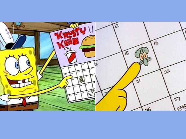 El día de molestar a Calamardo se celebra el 15 de febrero y Bob hasta lo tiene marcado en su calendario.
