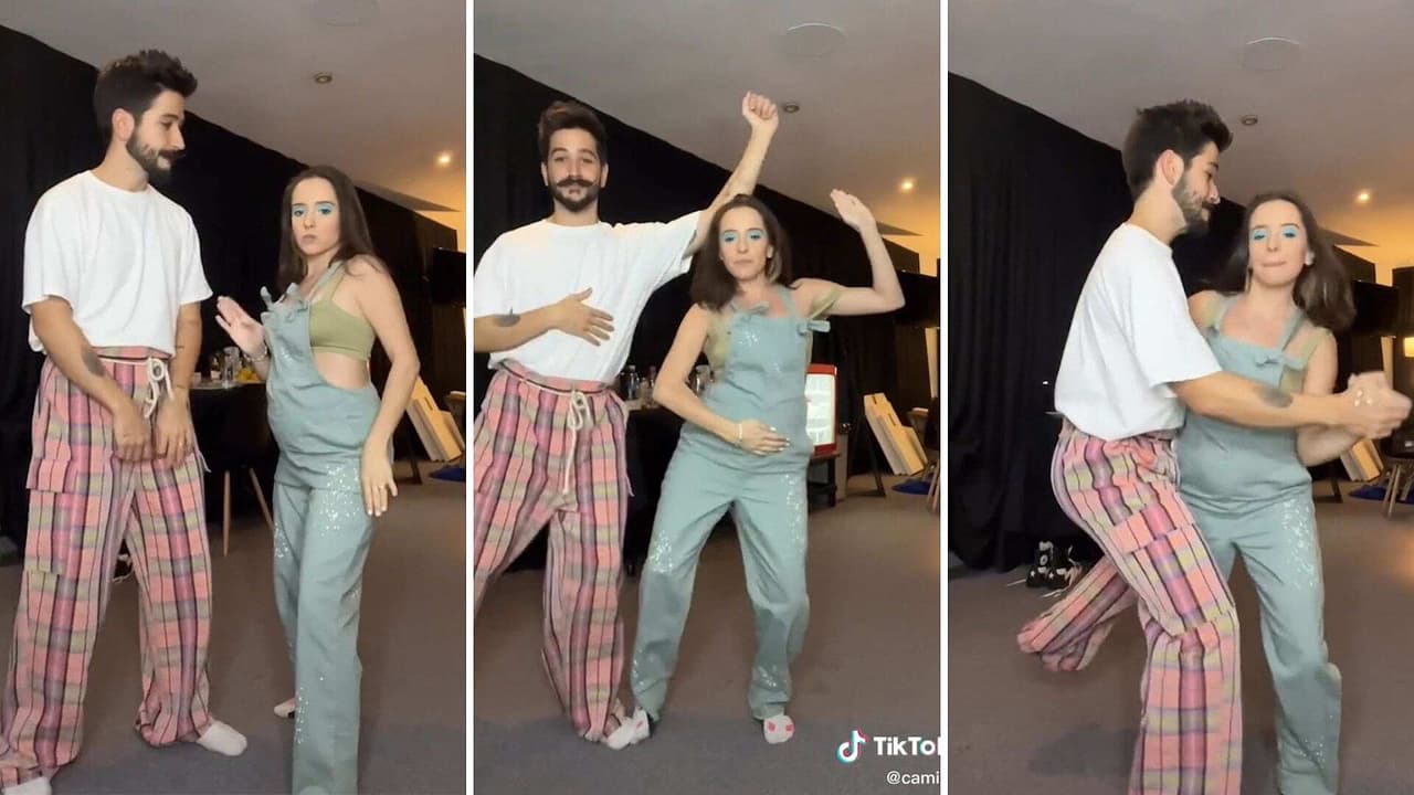 Evaluna enamora al lucir su pancita mientras baila ‘Pesadilla’ junto a Camilo