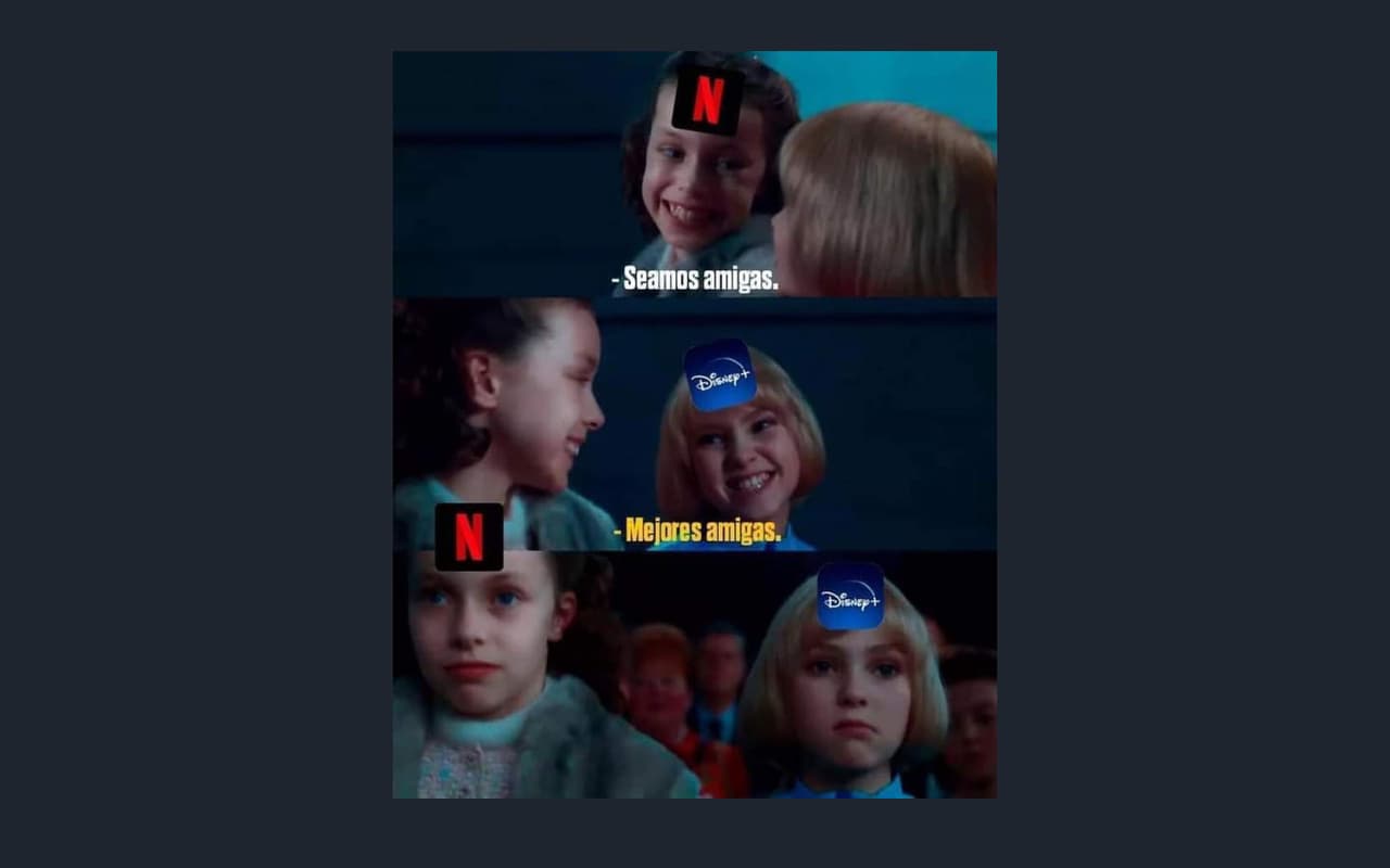 Aunque muchos pensaban que habría pleito, en realidad recibimos la sorpresa de la bienvenida que le dio Netflix a Disney+ a través de redes sociales, donde le escribieron un mensaje para desearle lo mejor.