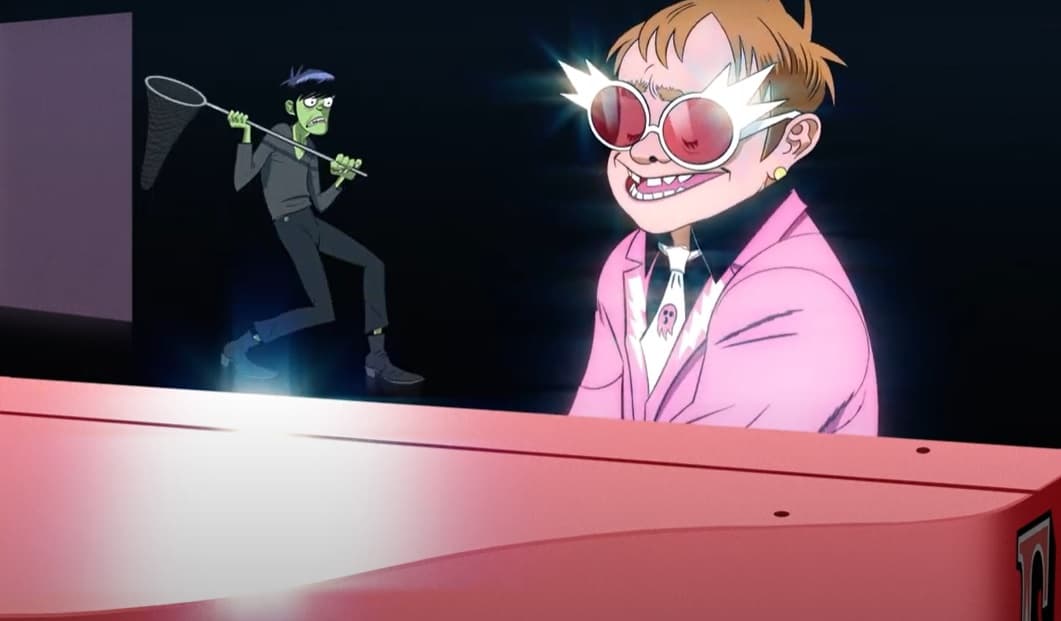 Gorillaz lanza ‘The Pink Phantom’ con Elton John, 6LACK y un caleidoscópico video musical