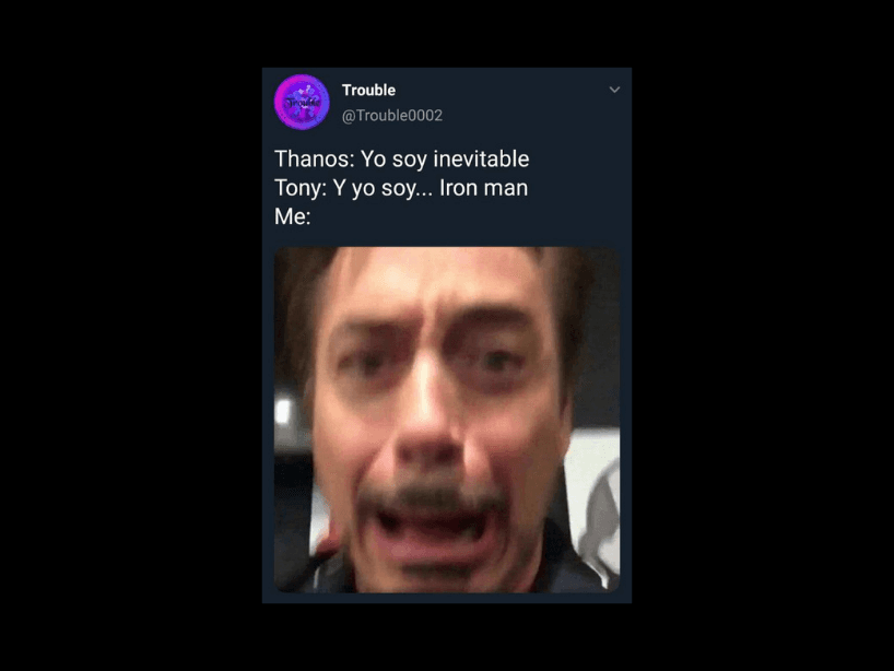 El momento en el Tony Stark pronuncia sus últimas palabras emocionan a cualquiera.