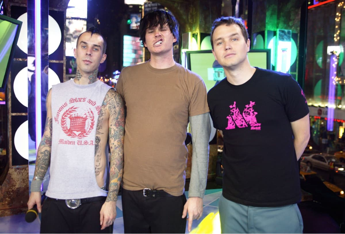 Travis Barker, Tom DeLonge y Mark Hoppus en Blink-182