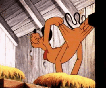 ¿Alguien nos explica por qué Pluto, el perrito de Mickey Mouse, se pondría en una posición así?