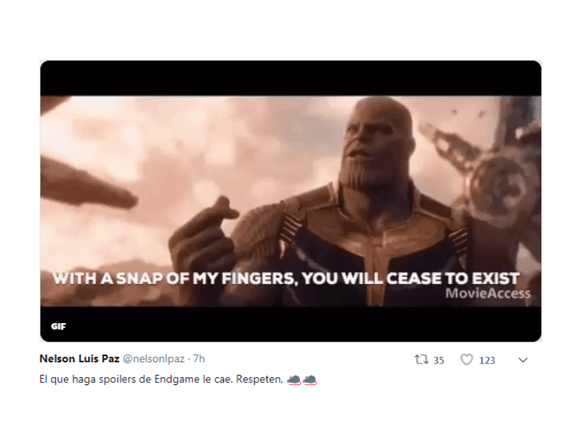 Muchos desearían tener todas las Gemas del Infinito y así desaparecer a aquellos que quieren arruinarle la experiencia a quienes no han visto Avengers: Endgame.