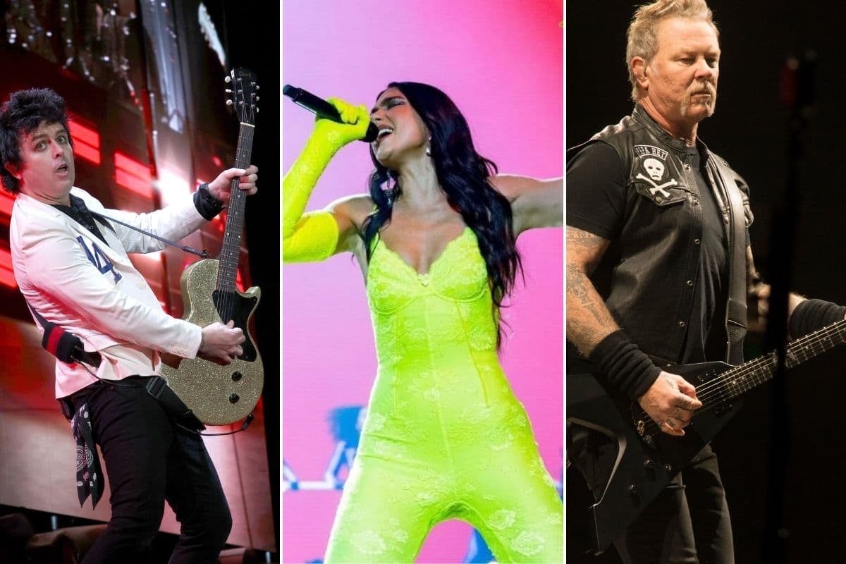 Billie Joe Armstrong (Green Day), Dua Lipa y James Hetfield (Metallica)