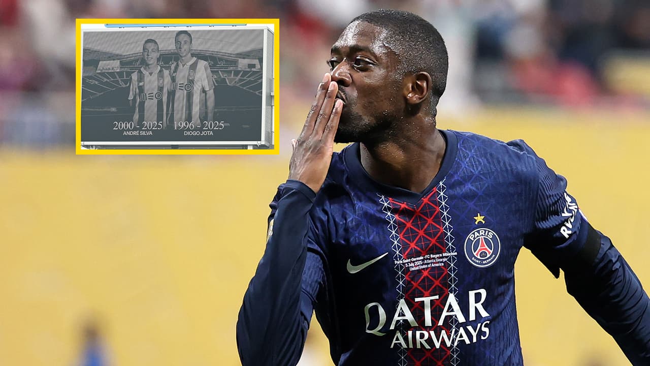 Dembélé rinde homenaje a Diogo Jota con una emotiva celebración