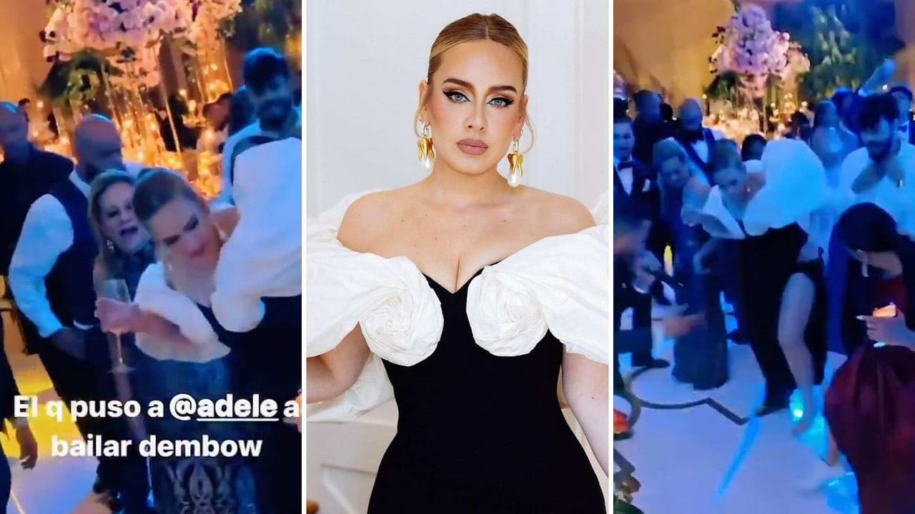 Adele causa revuelo en bodorrio, aparece bailando con todo tremendo dembow