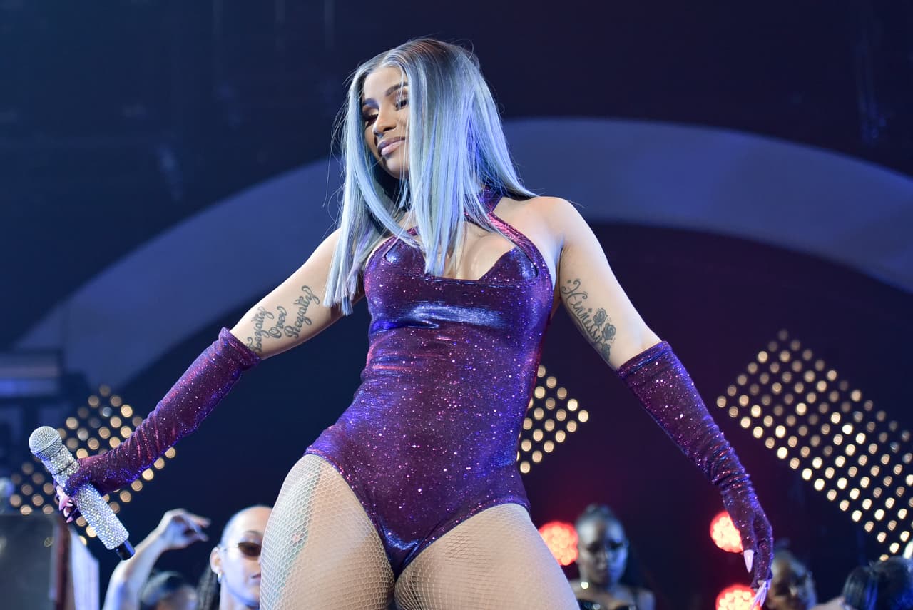 Cardi B performs during the 2019 BET Experience at the Staples Center on Saturday, June 22, 2019, in Los Angeles. (Photo by Richard Shotwell/Invision/AP)