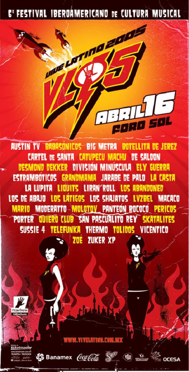 Por primera vez en la historia del festival, el Vive Latino cumpliría su tercera edición de forma consecutiva.El Vive comenzaba a ser una realidad anual en el Foro Sol.