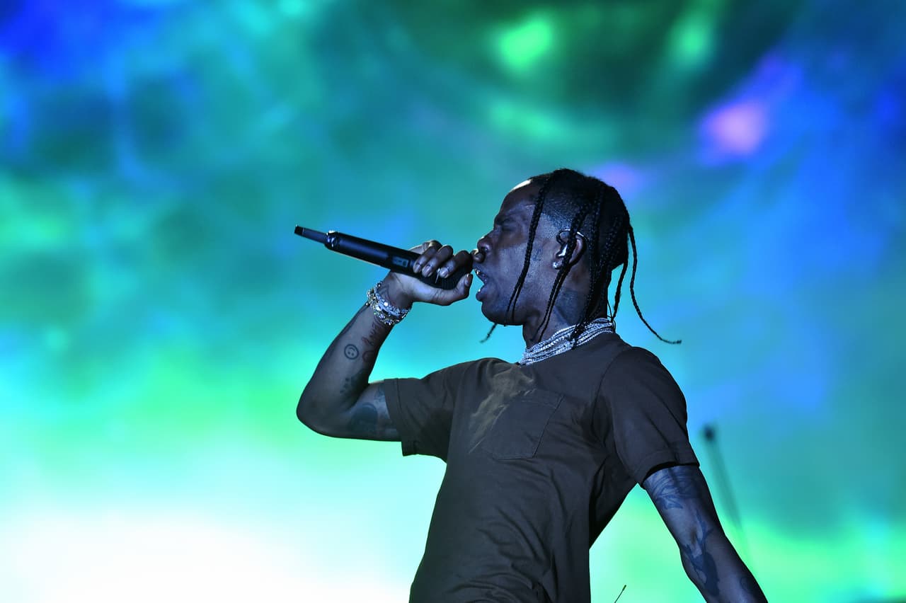 NEW YORK, NEW YORK - OCTOBER 12: Travis Scott performs during the 2019 Rolling Loud music festival at Citi Field on October 12, 2019 in New York City. (Photo by Steven Ferdman/Getty Images)