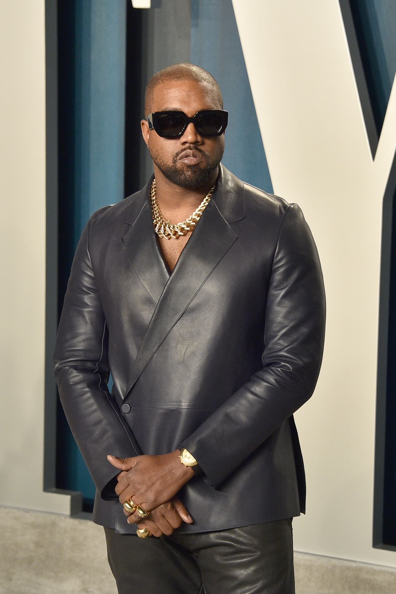 BEVERLY HILLS, CALIFORNIA - FEBRUARY 09: Kanye West attends the 2020 Vanity Fair Oscar Party at Wallis Annenberg Center for the Performing Arts on February 09, 2020 in Beverly Hills, California. (Photo by David Crotty/Patrick McMullan via Getty Images)