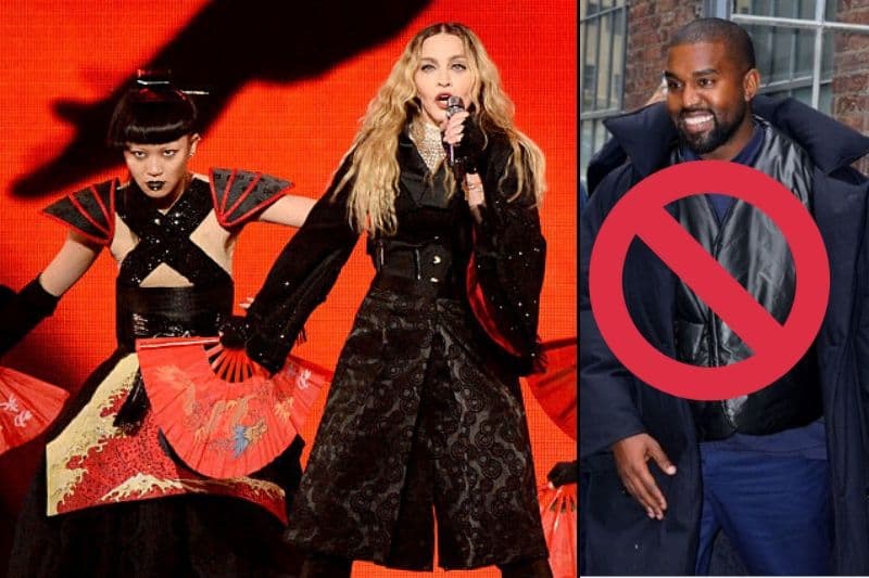 Madonna le pide a sus seguidores que no voten por Kanye West