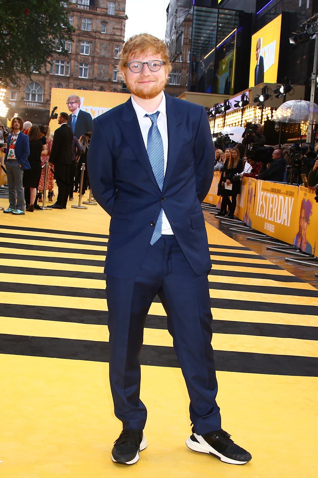 Singer Ed Sheeran poses for photographers upon arrival at the premiere for 'Yesterday' in London, Tuesday, June 18, 2019. (Photo by Joel C Ryan/Invision/AP)