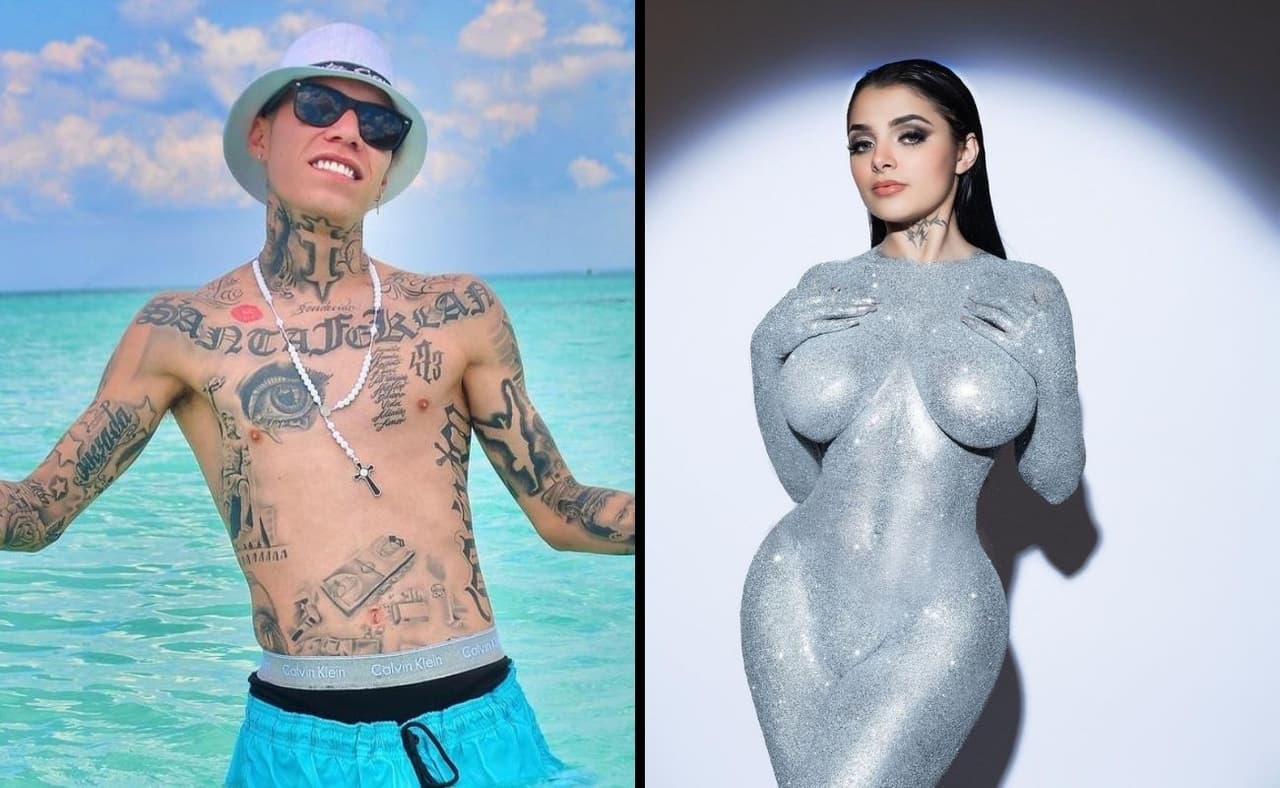 Santa Fe Klan publicó algunas imágenes de lo que podría ser su video musical con Karely Ruiz.
