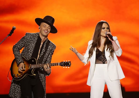 LAS VEGAS, NEVADA - NOVEMBER 13: Jesse Huerta and Joy Huerta of Jesse & Joy perform onstage during The Latin Recording Academy's 2019 Person of the Year Gala Honoring Juanes held at the Premier Ballroom at MGM Grand Hotel & Casino on November 13, 2019 in Las Vegas, Nevada. (Photo by Michael Tran/FilmMagic)