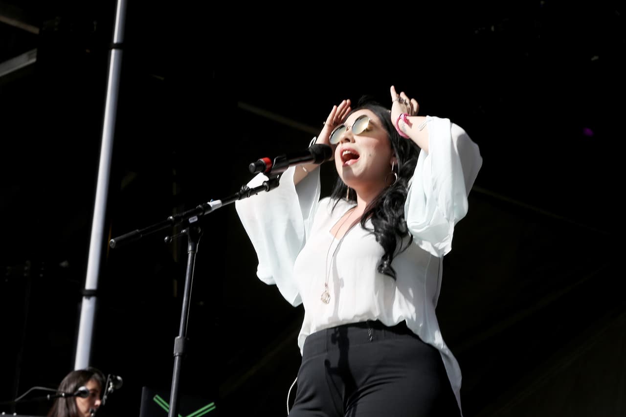 PHOENIX, AZ - OCTOBER 21: Carla Morrison performs at Piestewa Stage during day 2 of the 2017 Lost Lake Festival on October 21, 2017 in Phoenix, Arizona. (Photo by FilmMagic/FilmMagic)