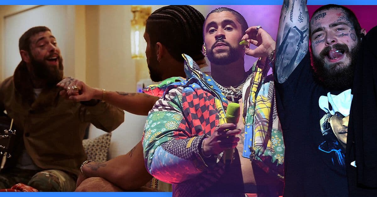 Bad Bunny comparte ensayo de La Canción con Post Malone para Coachella