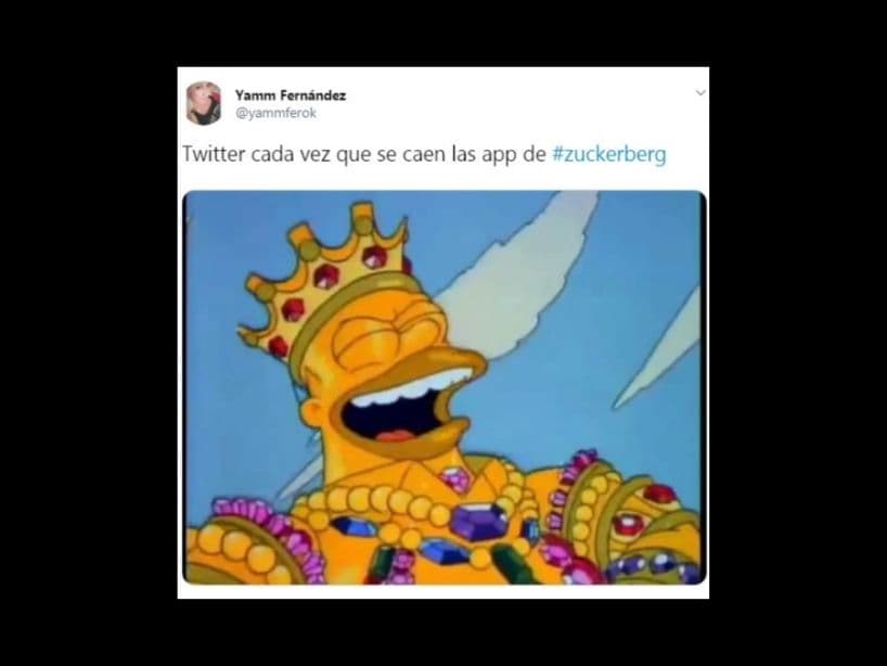 Cómo Homero Simpson cubierto de joyas y oro, Twitter veía sus acciones subir.