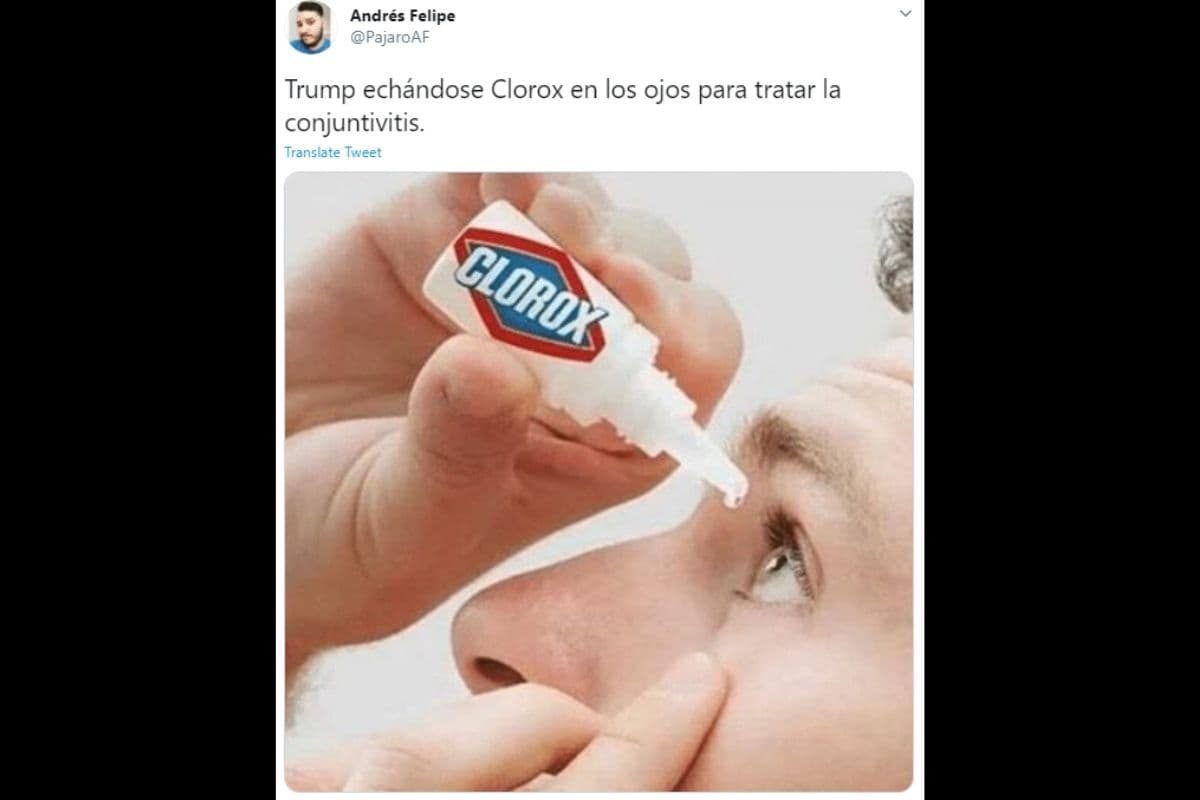 “Veo que el desinfectante lo noquea en un minuto, en un minuto. ¿Hay alguna manera de que podamos hacer algo como una inyección dentro o casi una limpieza? Como pueden ver, llega a los pulmones y alcanza una cifra tremenda en los pulmones, por lo que sería interesante comprobar eso", dijo Donald Trump, dirigiéndose al director de la División de Tecnología y Ciencia del Departamento de Seguridad Nacional, Bill Bryan.
<br>