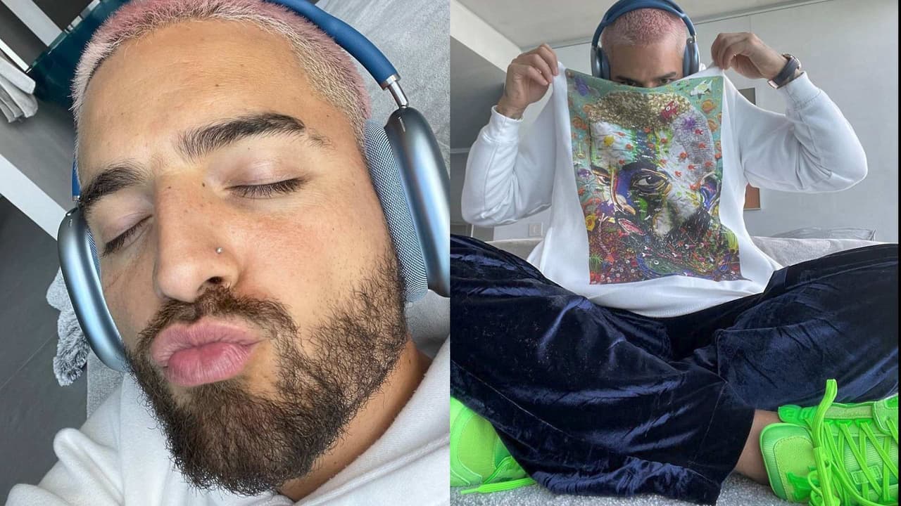 Maluma no aguanta las ganas de cantar e improvisa un concierto en su sala