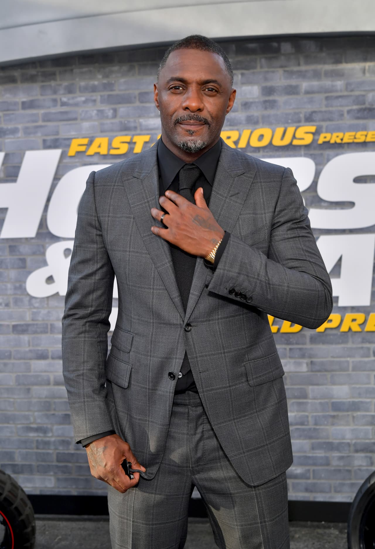 HOLLYWOOD, CALIFORNIA - JULY 13: Idris Elba arrives at the premiere of Universal Pictures' "Fast & Furious Presents: Hobbs & Shaw" at Dolby Theatre on July 13, 2019 in Hollywood, California. (Photo by Emma McIntyre/Getty Images)