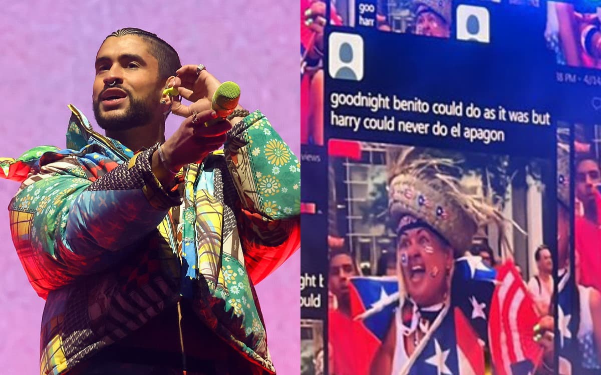 Durante la presentación de Bad Bunny en Coachella fue proyectado un tweet que lo comparaba con Harry Styles