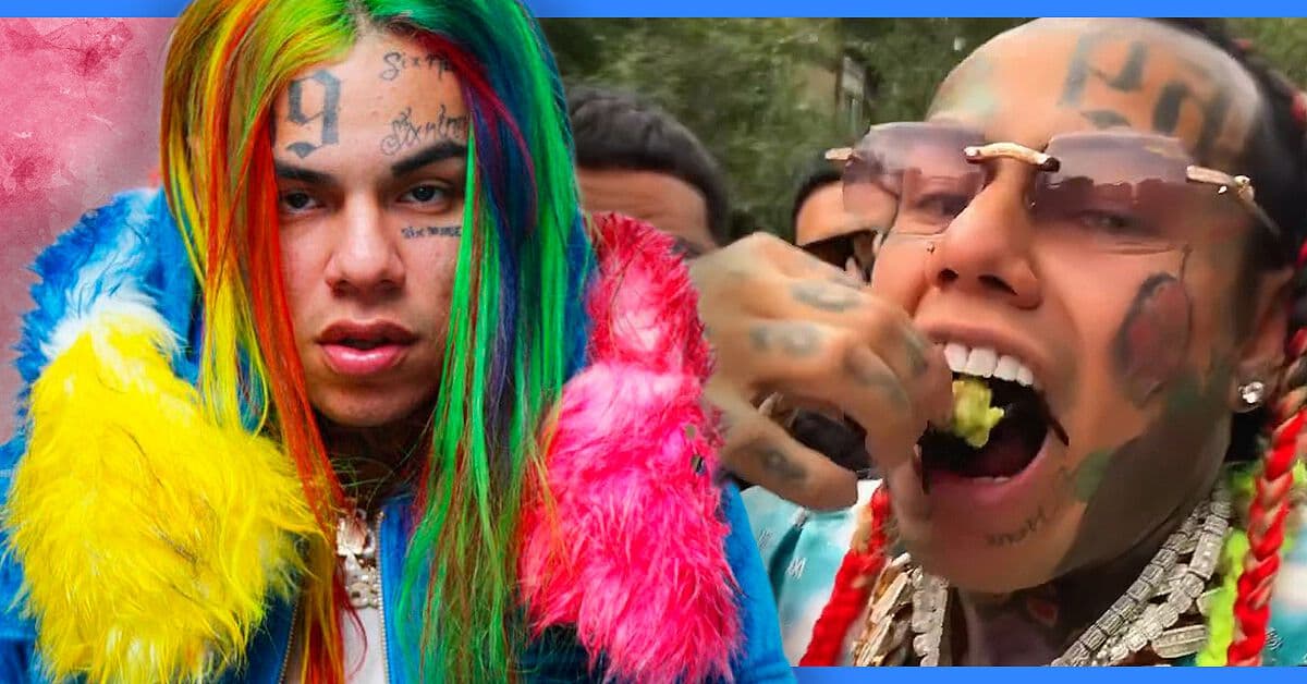 6ix9ine y Eduin Caz se arman de valor para comer ¡una tarántula!