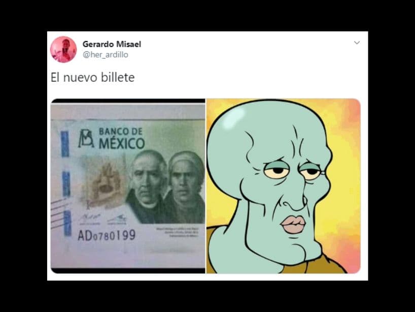 Por último, algunos compararon la versión bella y sensual de Calamardo con el nuevo billete de 200 pesos.