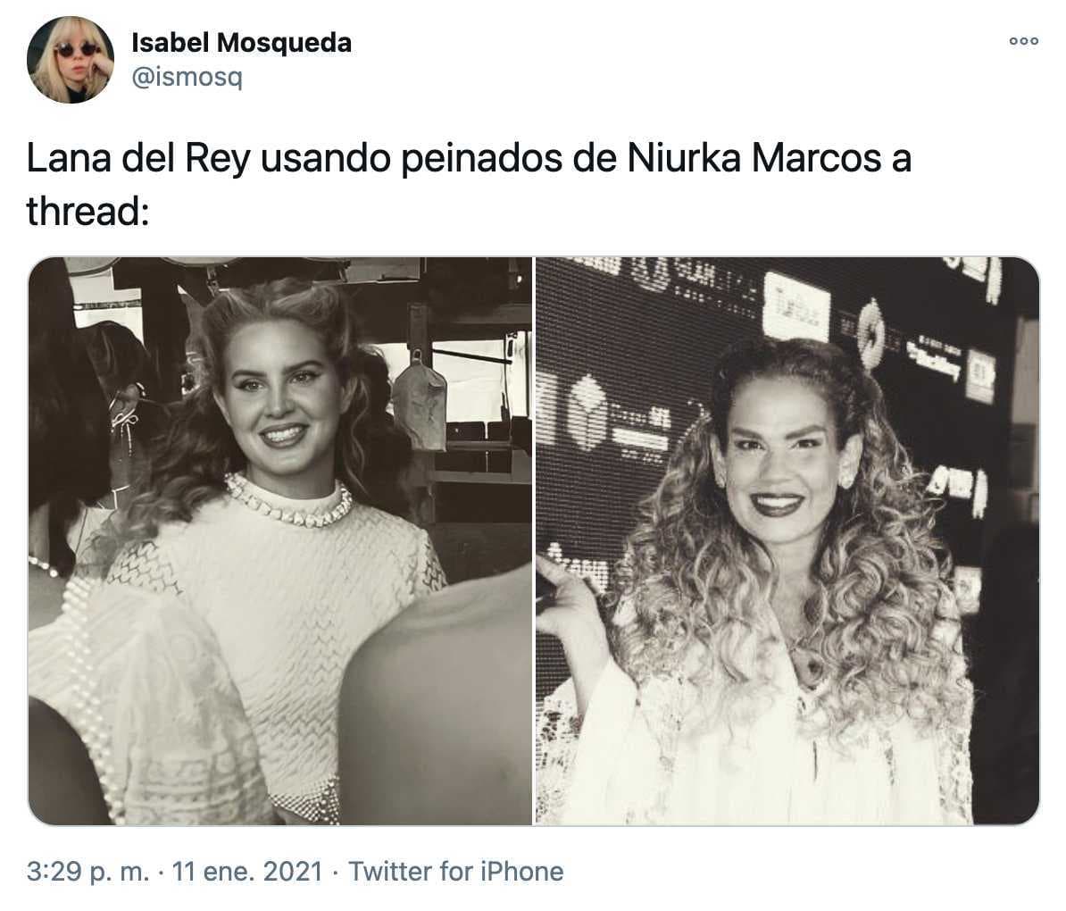 Lana del Rey le "copia" su estilo a Niurka Marcos.
