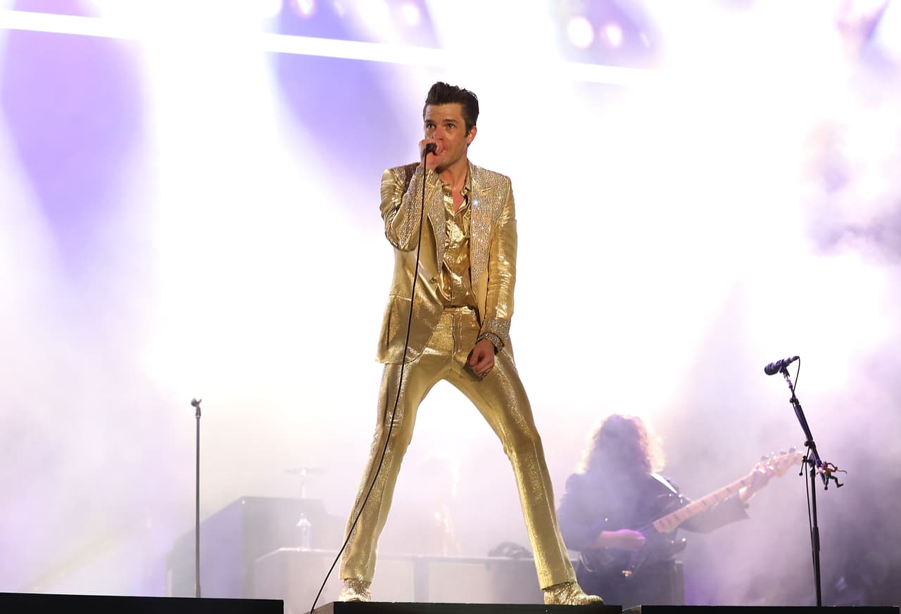 BOSTON, MA - MAY 25: Brandon Flowers of The Killers performs onstage during Day 1 of 2018 Boston Calling Music Festival at Harvard Athletic Complex on May 25, 2018 in Boston, Massachusetts. (Photo by Taylor Hill/Getty Images for Boston Calling)