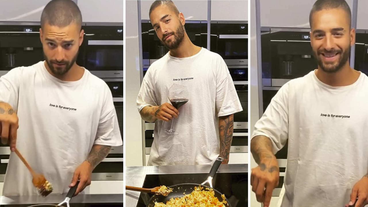 Cantante y hasta chef, Maluma presume su gran habilidad en la cocina