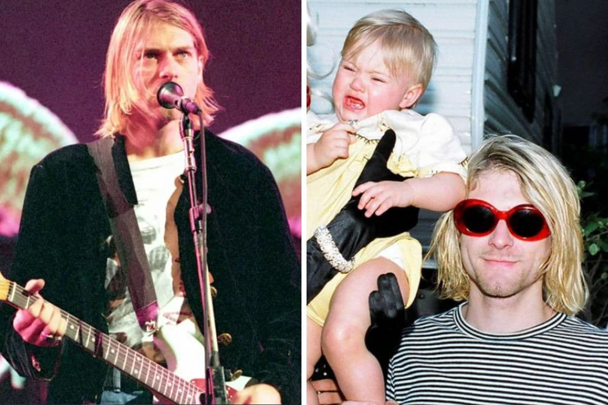 Kurt Cobain de Nirvana y su hija única, Frances