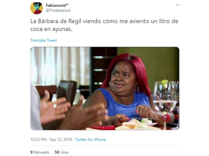 Otros consideraron que a Bárbara de Regil le daría un infarto si viera sus hábitos alimenticios.