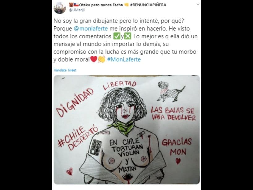 La protesta de Mon Laferte y el pueblo chileno nace a partir de la inconformidad hacia las autoridades de aquel país, quienes han ejercido violencia en contra de la comunidad y la gran cantindad de muerte y agresiones que viven las mujeres.