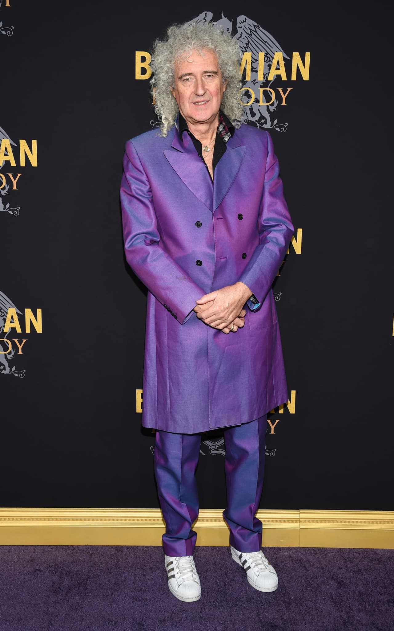 Brian May posa durante el estreno de 'Bohemian Rhapsody' en Nueva York