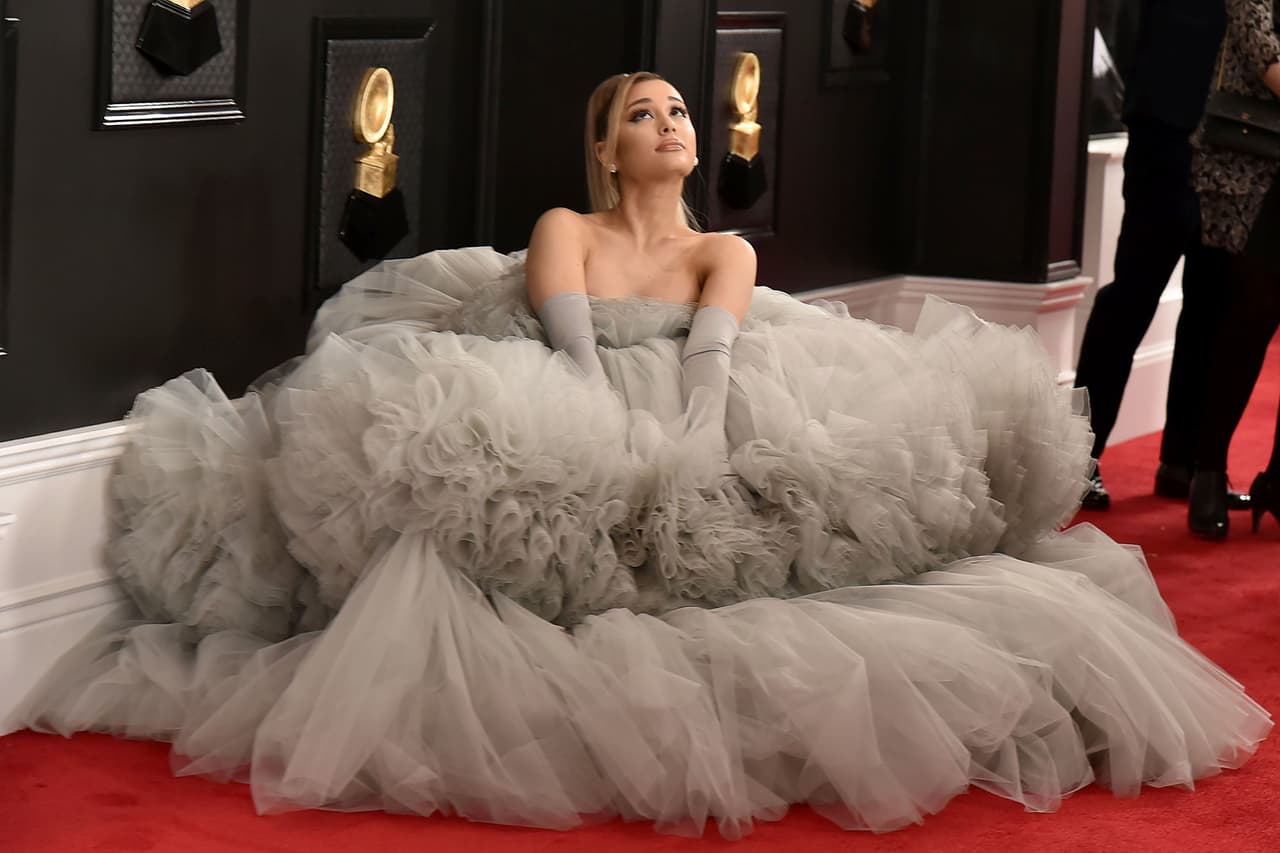 LOS ANGELES, CA - JANUARY 26: Ariana Grande attends the 62nd Annual Grammy Awards at Staples Center on January 26, 2020 in Los Angeles, CA. (Photo by David Crotty/Patrick McMullan via Getty Images)